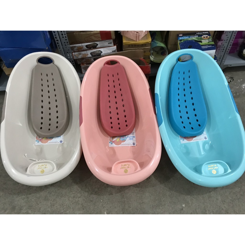 [Free Ship] Chậu Tắm ELip Cao Cấp Hàng Việt Nhật Cho bé. Có Giá Đỡ