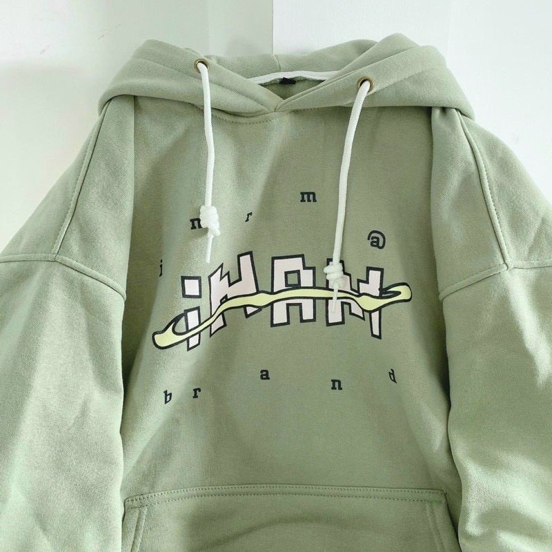 Áo Hoodie In Chữ Trước Ngực  Màu Be | Xanh Bơ Ulzzang Nam Nữ Hot | BigBuy360 - bigbuy360.vn