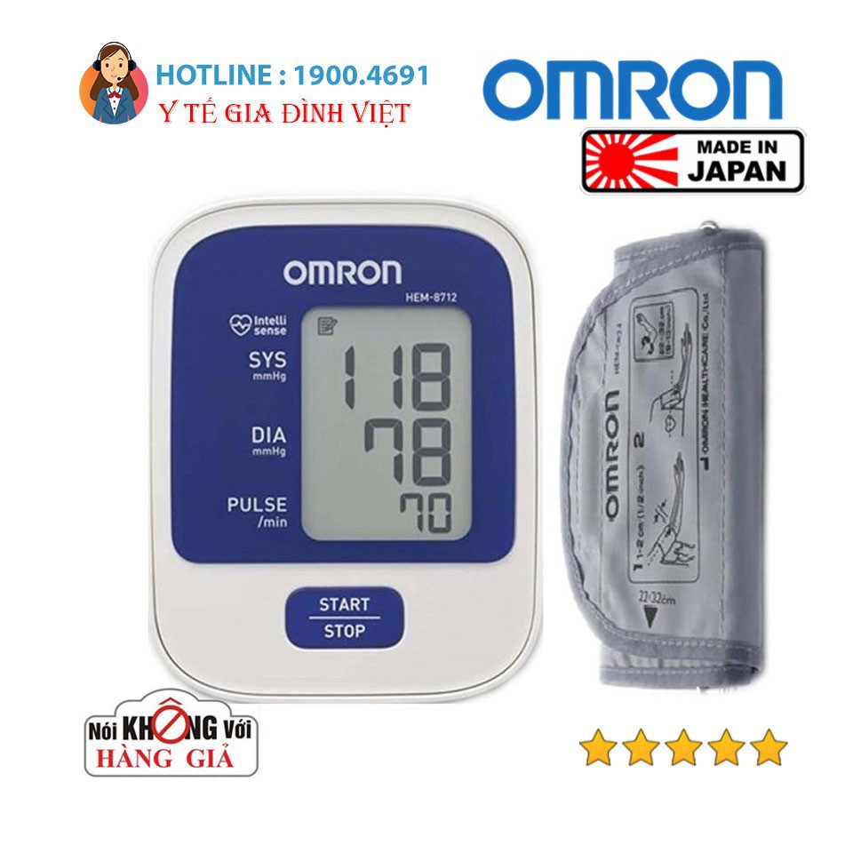 ⚡️Chính hãng⚡️ Máy đo huyết áp bắp tay Omron HEM-8712 BH 5 năm