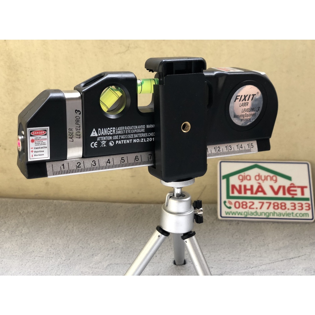 Thước laser đa năng cân bằng kèm thước kéo 2.5m