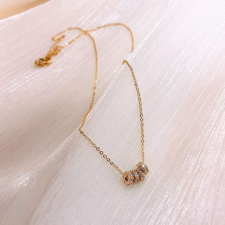 XiaoboACC Dây Chuyền Vàng Xi Mạ Phong Cách Hàn Quốc Dành Cho Bạn Nữ