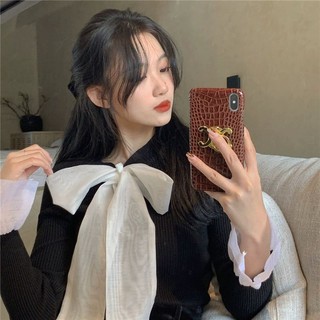 Áo len cổ nơ tiểu thư M21