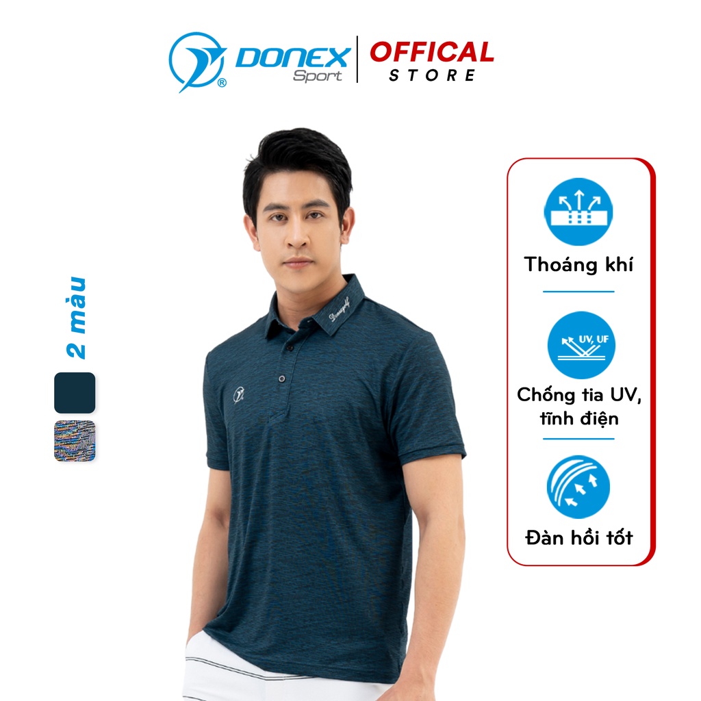 Áo Thể Thao Nam Cổ Polo DONEXPRO Thiết Kế Sang Trọng, Họa Tiết Tinh Tế, Vải Thun Xược Cao Cấp MC-9080