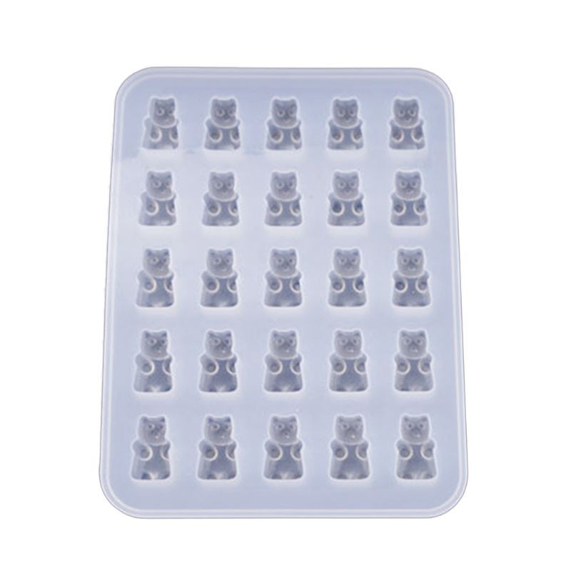 Khuôn Silicone Tạo Hình Làm Mặt Dây Chuyền Hình Gấu Diy
