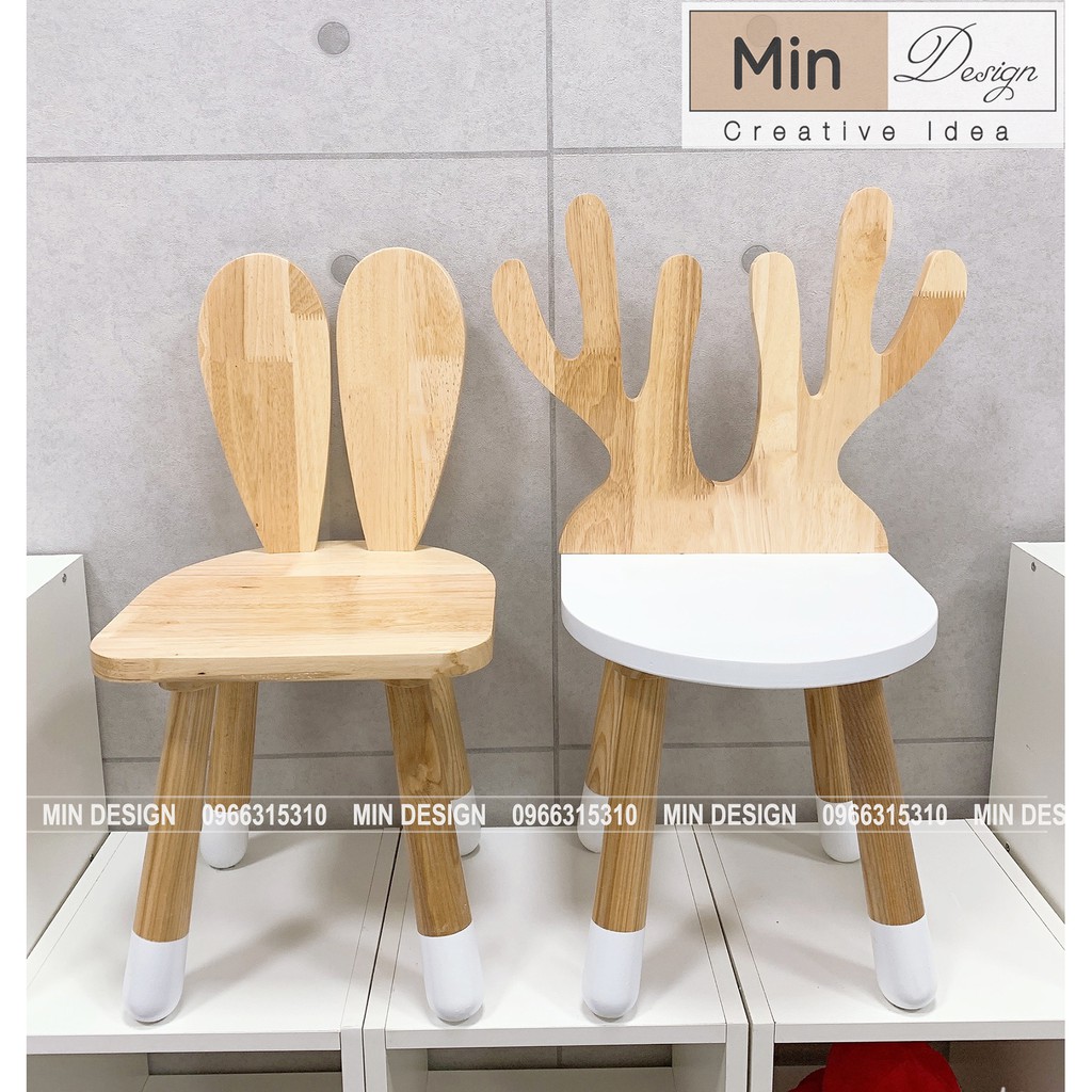 Ghế gỗ sừng hươu cho bé | BigBuy360 - bigbuy360.vn