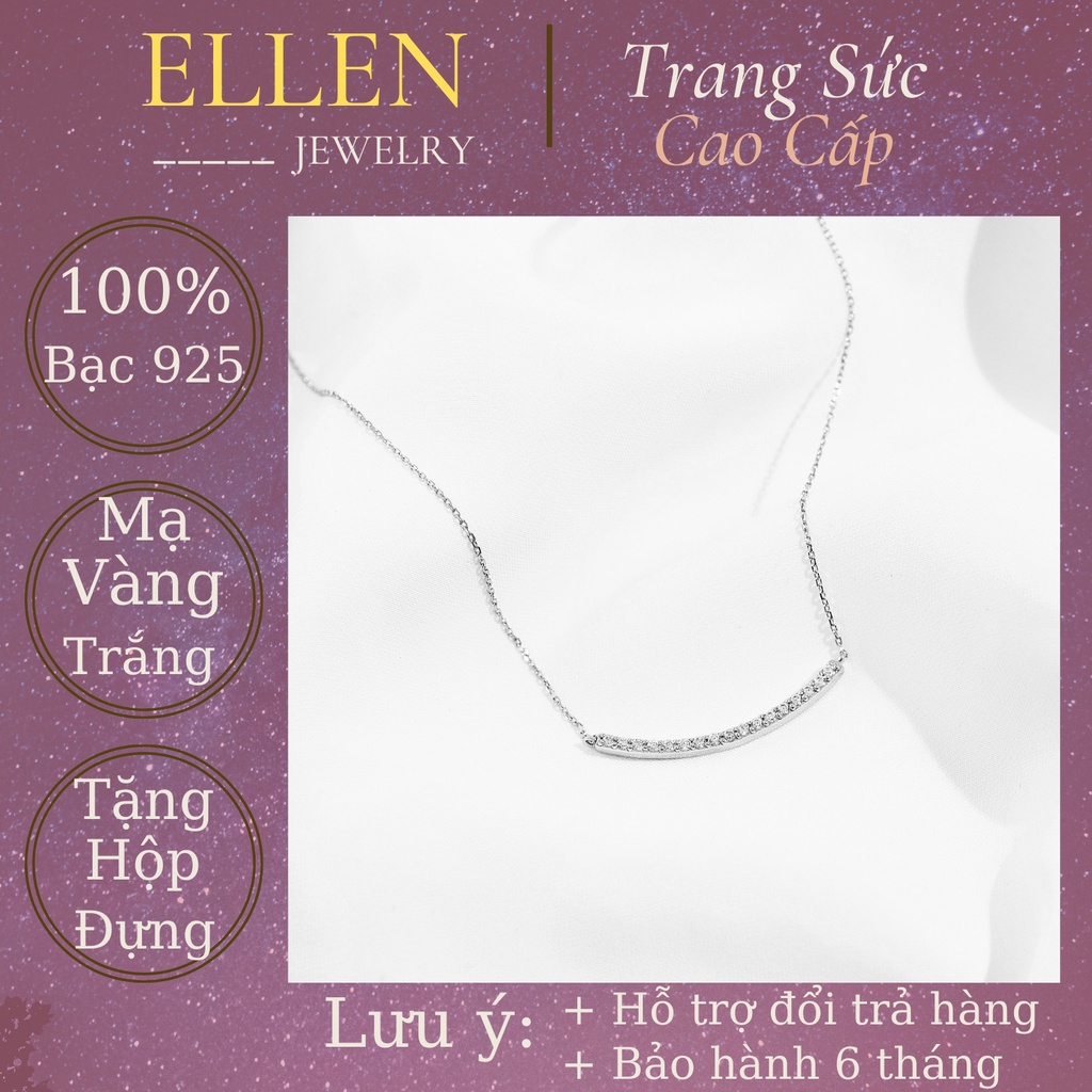 Dây chuyền bạc của nữ Ellen Oceanic Vòng cổ bạc nữ đính đá. Trang sức bạc cao cấp cũng là món quà dành tặng phụ nữ.