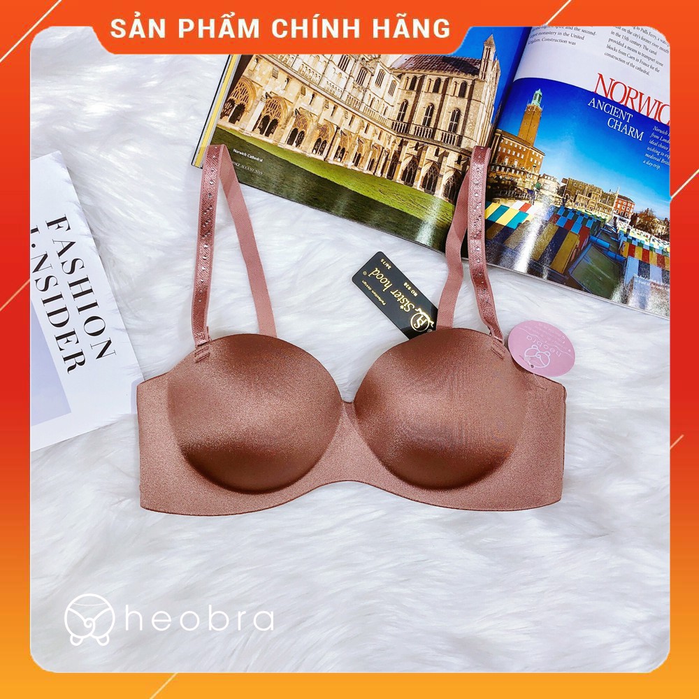 Áo lót Thái Lan đúc SisterHood 930 - Quả ngang ôm ngực (3 màu Đen, Be, Hồng Đất)