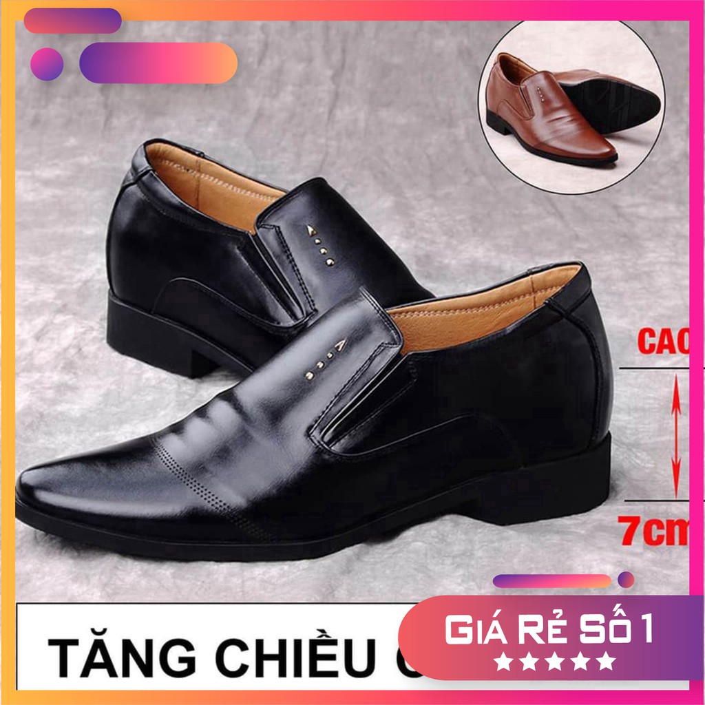 ĐẾ KHÂU CỰC BỀN BỈ Giày Tăng Chiều Cao Nam Bảo Ngọc ✅ Cao Ẩn 7cm Kín Đáo Bí Mật 🎁 Bảo Hành Nổ Da 2 Năm ✅ Mã TC126