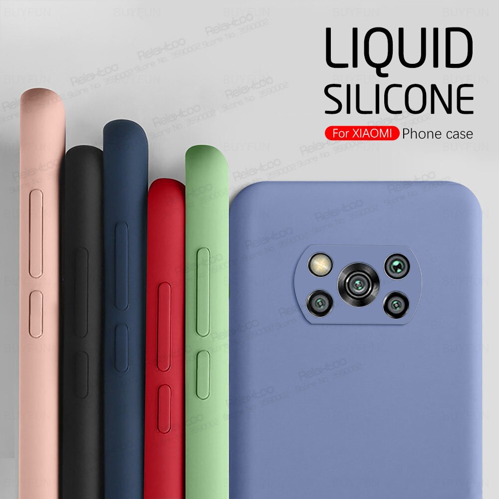 Ốp điện thoại silicon cho Xiaomi Pocophone Poco X3 Nfc X3Nfc Pro