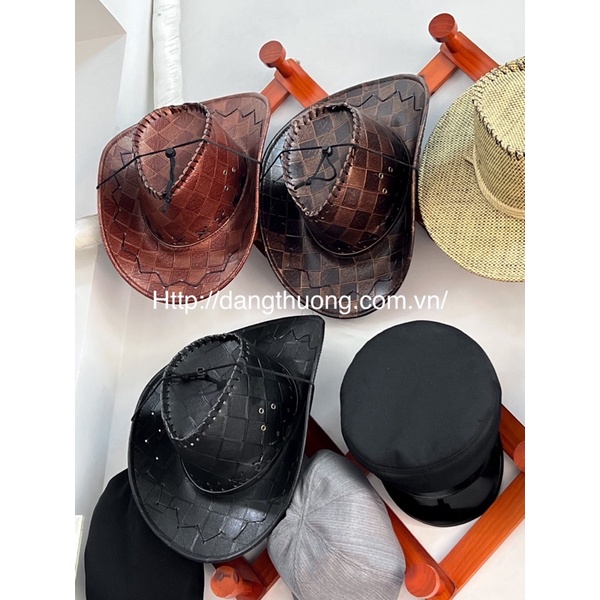 Mũ nón cao bồi cowboy da Pu cao cấp