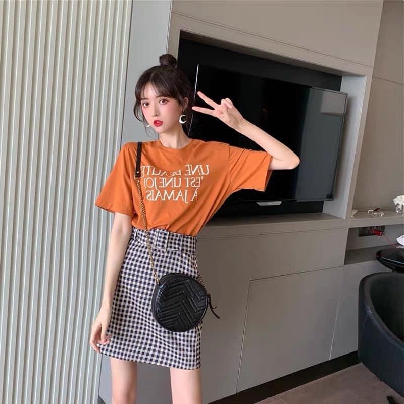 Chân váy caro kèm đai siu xinh🌸🌸🌸