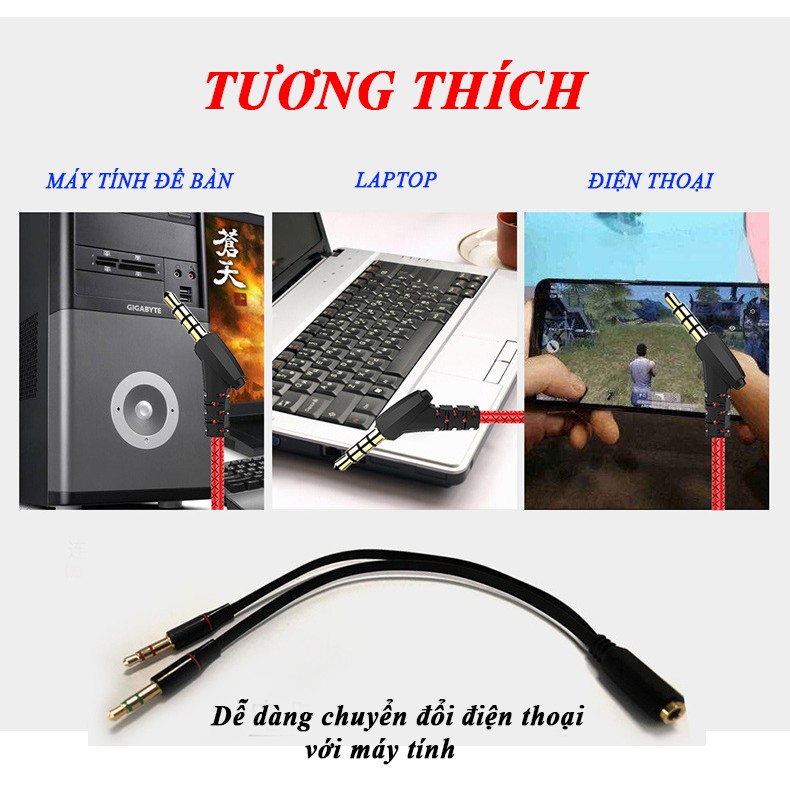 Tai nghe chuyên gaming G11 jack cấm 90 độ micro rời - chơi PUBG, Call of duty, Freefire