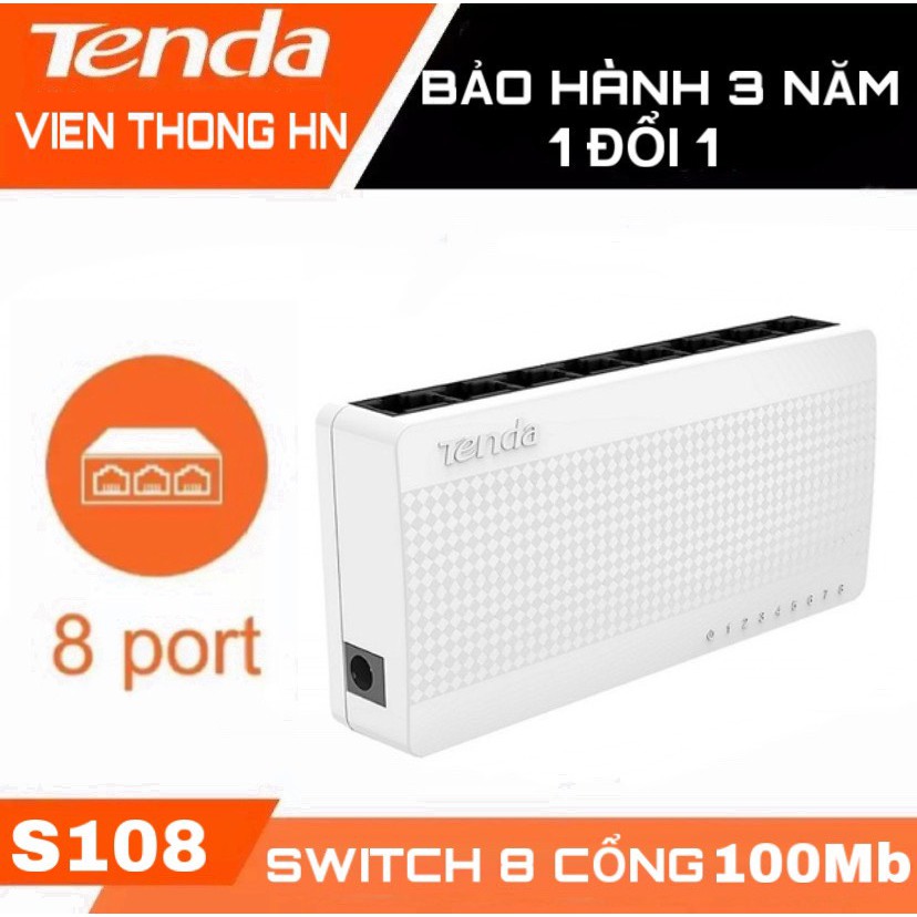 Switch 8 cổng tenda s108 và 5 cổng s105 - bộ chia mạng 8 port và 5 port