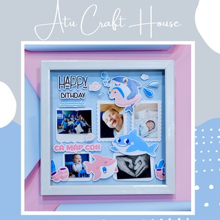 Khung Hình Trè Em - Baby - Khung Quà Tặng Handmade Scrapbook - Sinh Nhật - Thôi Nôi - Đầy Tháng Bé Cưng
