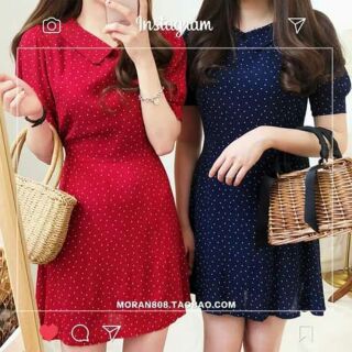 🐽 order taobao 🐽váy chấm bi ulzzang style