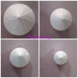 Nón lá trang trí decor nhiều size set 10 nón