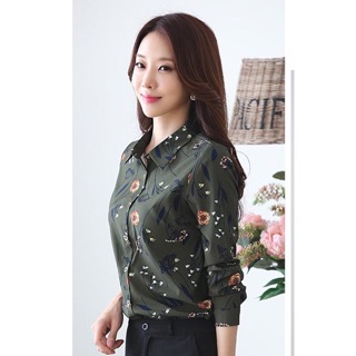 Áo sơ mi công sở hoa ly ly size m l