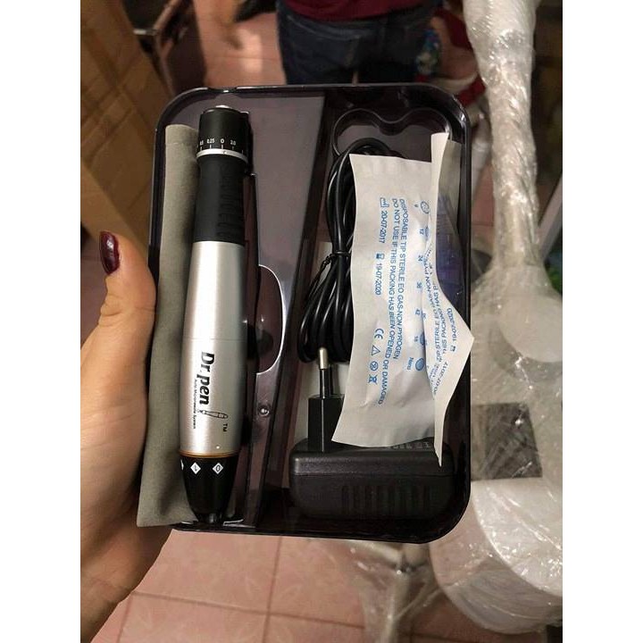 Máy phi kim Dr Pen Xanh, máy lăn kim Dr pen, máy lăn kim tích điện cấy tảo cấy phấn cấy trắng da