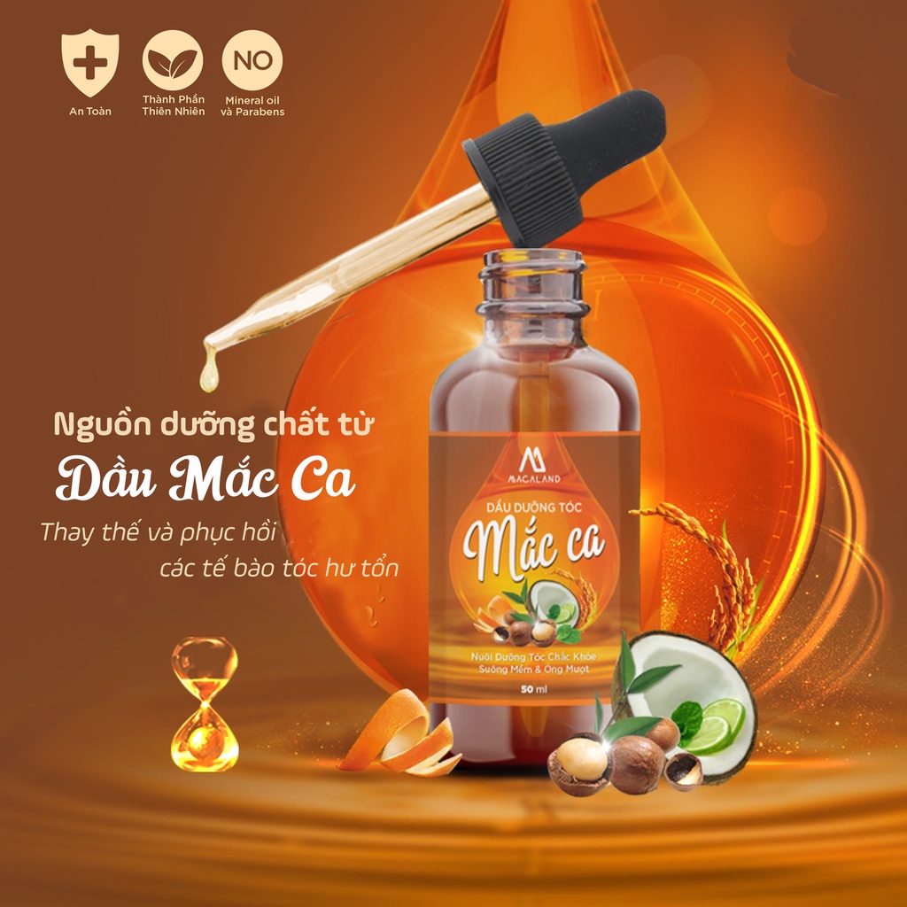 Dầu dưỡng tóc Mắc Ca MACALAND 30ml/100ml dưỡng tóc mềm mượt phục hồi tóc hư tổn