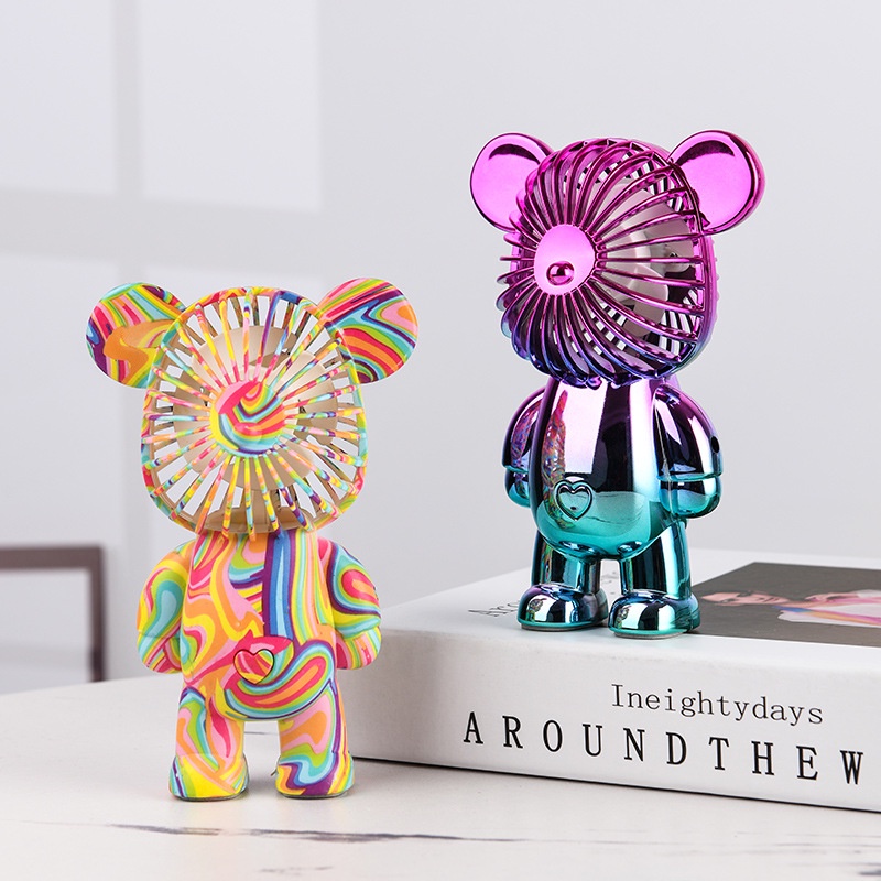 Quạt Mini Cầm Tay Hình Gấu Hot Trend Để Bàn Trang Trí Cao Cấp - Dumi Shop