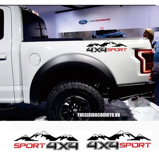 Tem 4x4 sport dán trang trí xe ô tô bán tải ms-205
