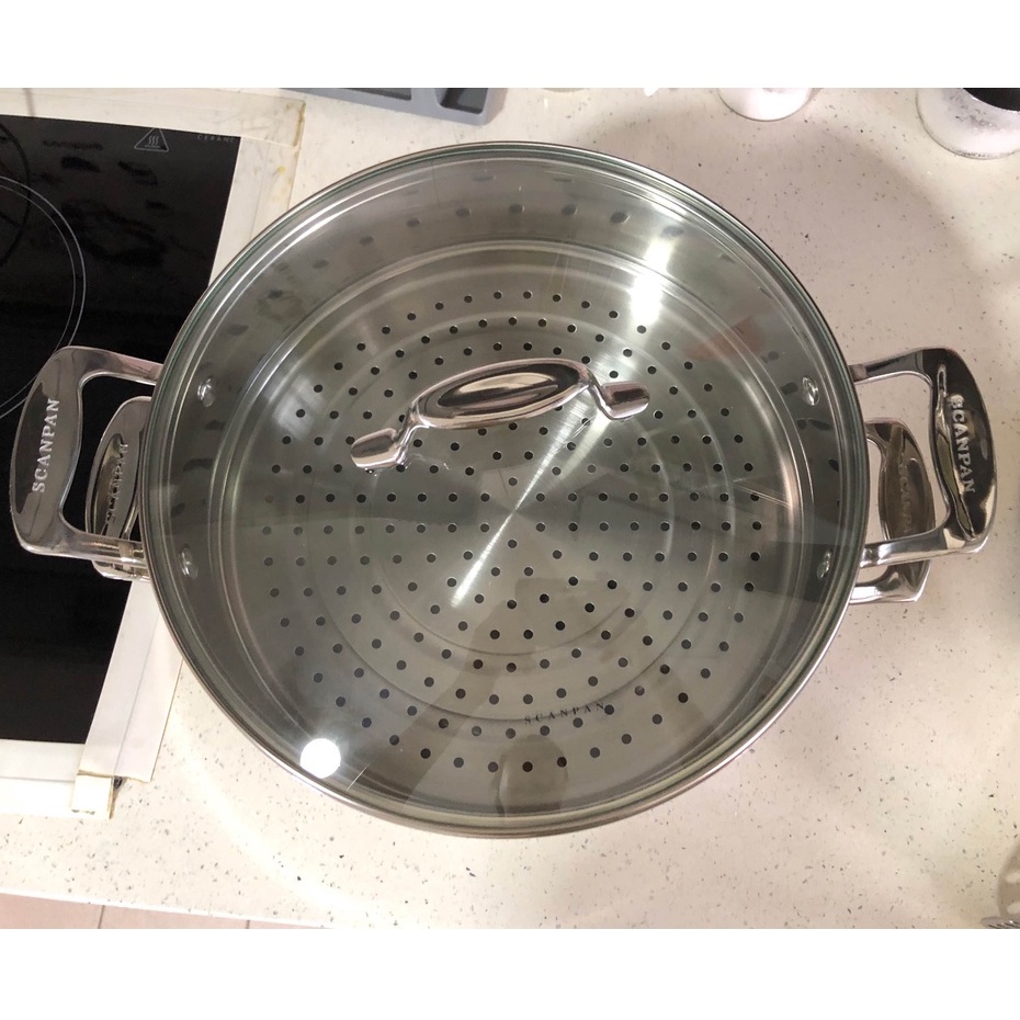 Chảo inox kèm xửng hấp Scanpan Impact 28cm 71122810