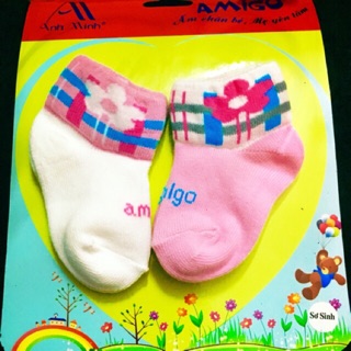 Hop 2 doi Vớ sơ sinh cao cấp <Amigo>