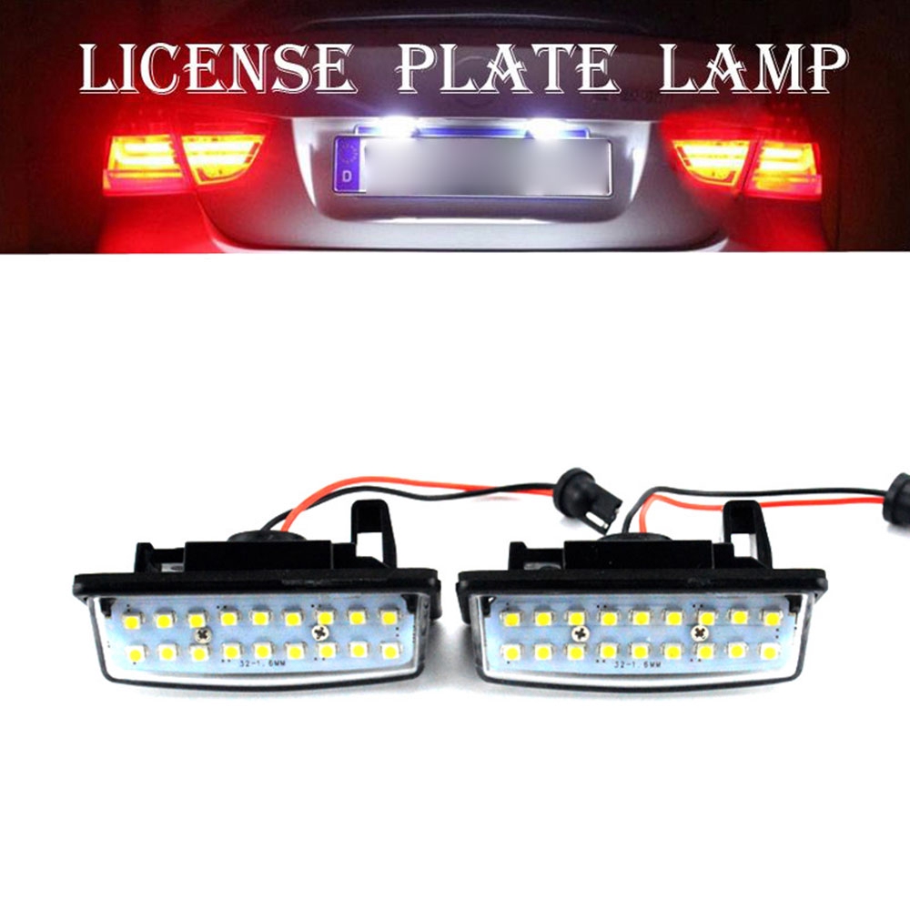 Set 2 Đèn Led 18smd Gắn Biển Số Xe Ô Tô Nissan Teana J31 J32 Maxima Cefiro Altima Rogue Sentra