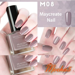 Sỉ sơn móng tay Maycreate an toàn, chất sơn mịn mượt M08 MÀU NUDE
