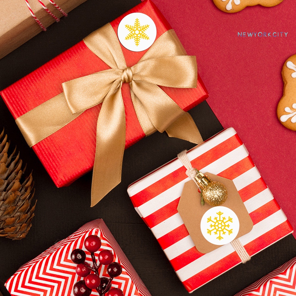 1 Cuộn Miếng Dán Niêm Phong Tự Dính Họa Tiết Tinh Tế Dễ Sử Dụng Cho Giáng Sinh