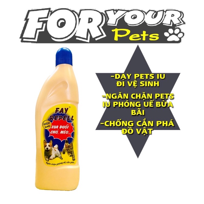 FAY REPELL 400ML “DẠY CHÓ MÈO ĐI VỆ SINH , CHỐNG CẮN PHÁ ĐỒ VẬT” XUA ĐUỔI CHÓ MÈO 400ML