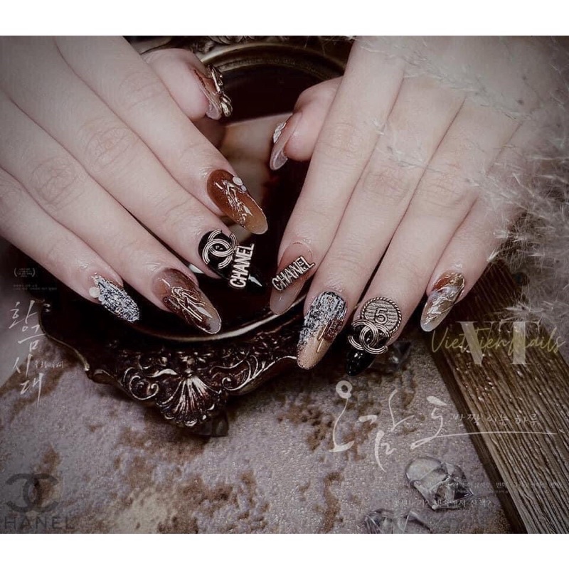 Charm nai , set charm vàng đồng trang trí móng sang chảnh