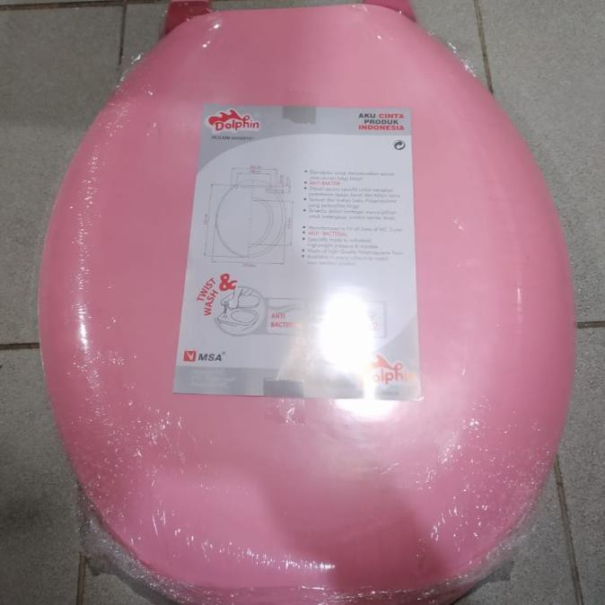 Vỏ Bọc Ghế Ngồi Toilet Hình Cá Heo Màu Xanh Nhạt