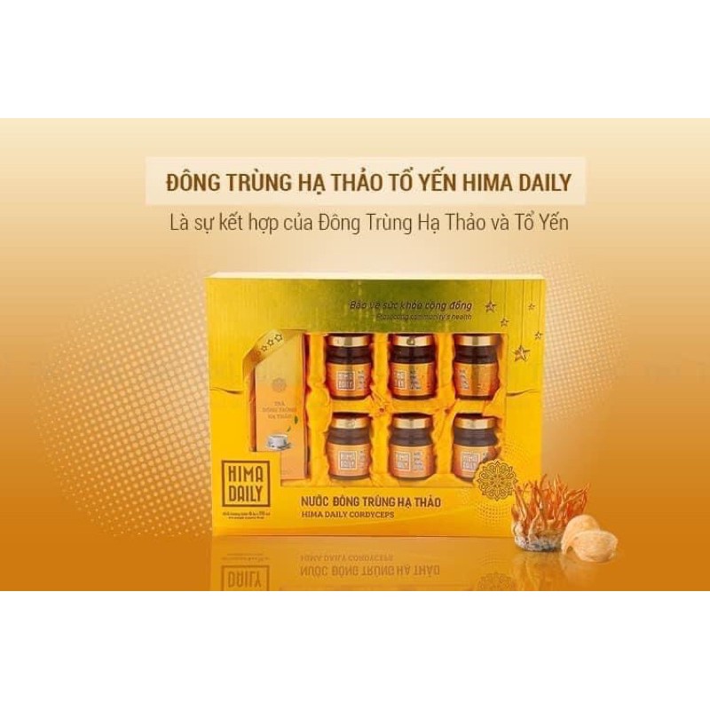 NƯỚC YẾN DAILY ĐÔNG TRÙNG HẠ THẢO hộp 6 lọ x 70ml | BigBuy360 - bigbuy360.vn