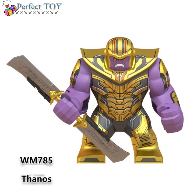 PS Lego Minifigures Superhero Avengers Thanos Black Panther War Machine Iron Man Building Blocks Toys