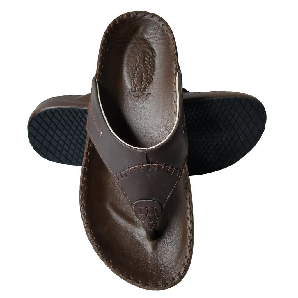 Dép Xỏ Ngón Nam BIGBEN May Viền Da Bò thật DN82