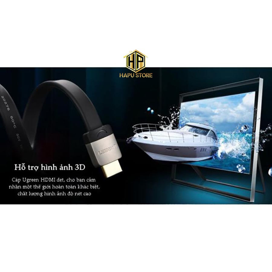 [Mã ELHACE giảm 4% đơn 300K] Cáp HDMI Ugreen 10263 dài 5m chuẩn 1.4 hỗ trợ 3D 4K chính hãng - Hapustore