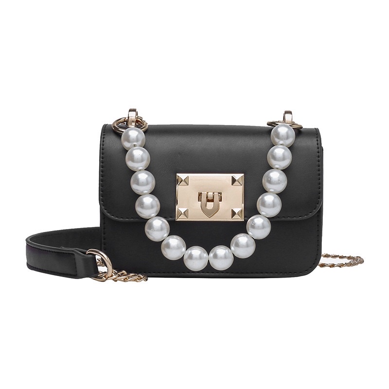 Túi mini đeo chéo nữ thời trang quai ngọc da trơn siêu xinh rẻ đẹp