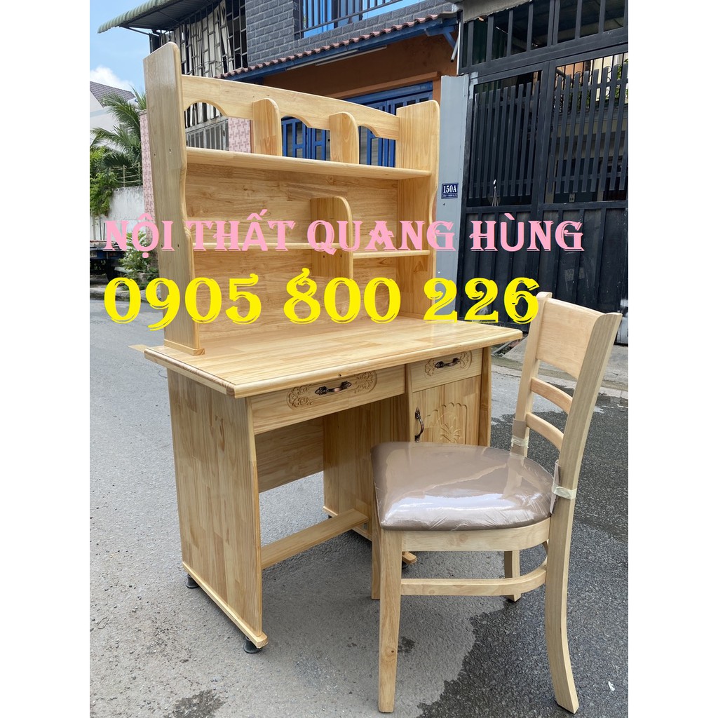 BÀN HỌC SINH GỖ TỰ NHIÊN- KÈM GHẾ GỖ HCM