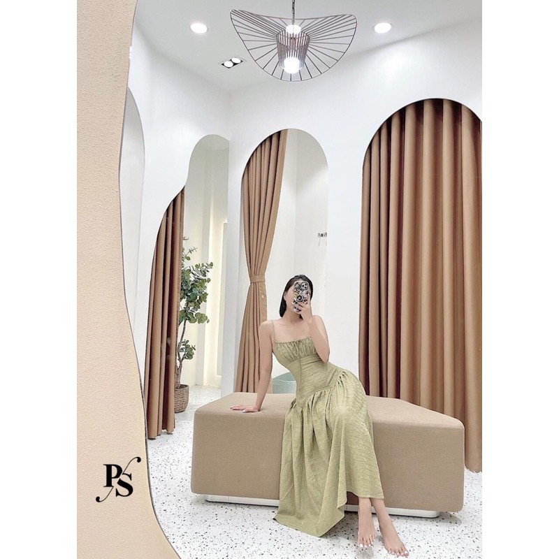 Váy maxi cổ rúm | BigBuy360 - bigbuy360.vn