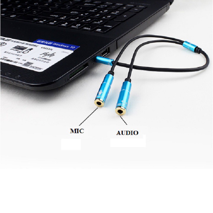Cáp Chia 1 cổng Audio 3.5mm ra Tai nghe & Mic riêng biệt cao cấp
