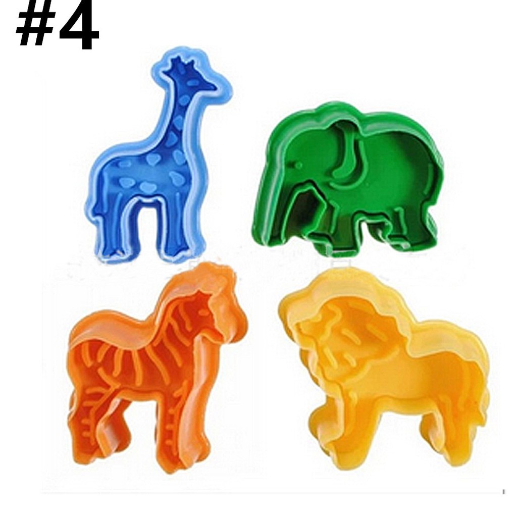 Bộ 4 khuôn làm bánh cookie hình hoạt hình