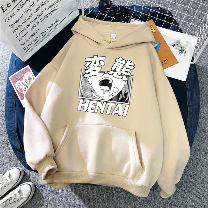Áo Hoodie In Họa Tiết Hoạt Hình Ahegao Hentai Phong Cách Harajuku Đường Phố Mùa Thu Cho Nam Và Nữ