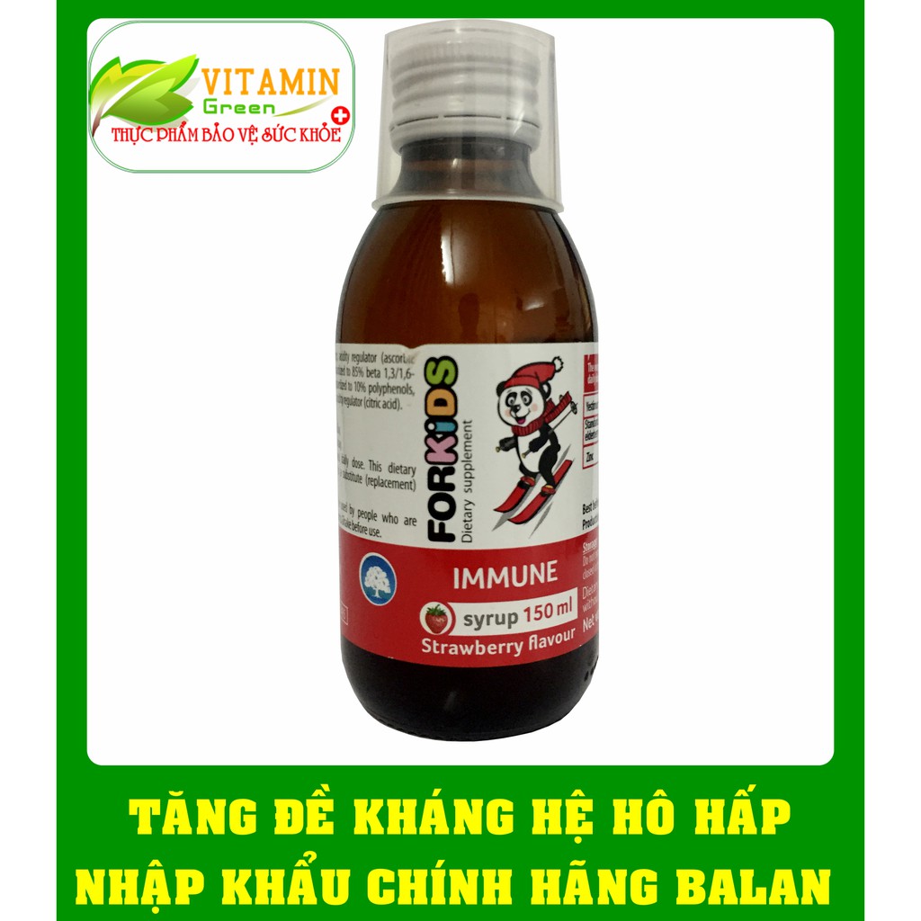 FORKIDS IMMUNE TĂNG ĐỀ KHÁNG CHO BÉ 150ml | NHẬP KHẨU CHÍNH HÃNG BALAN