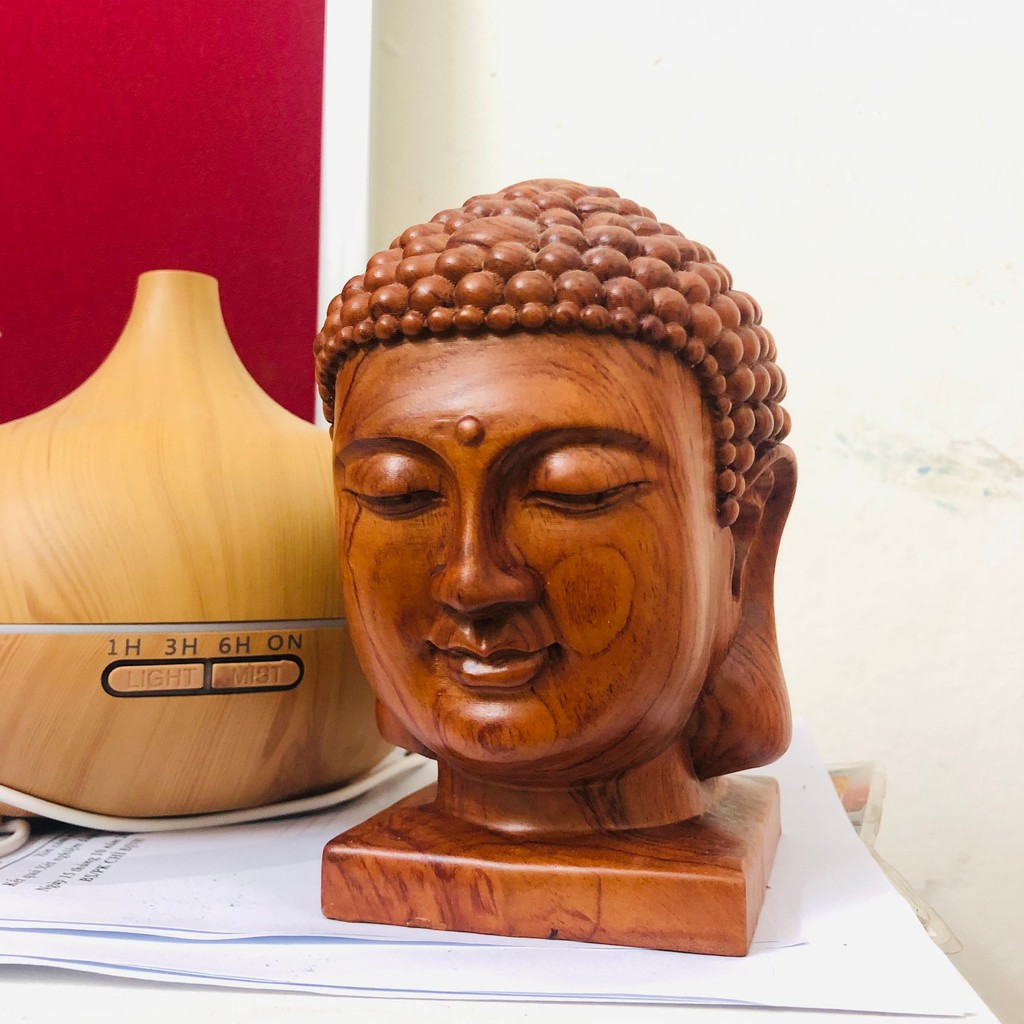 Tượng Phật A Di Đà bằng gỗ hương cao 16cm (Hàng có sẵn)
