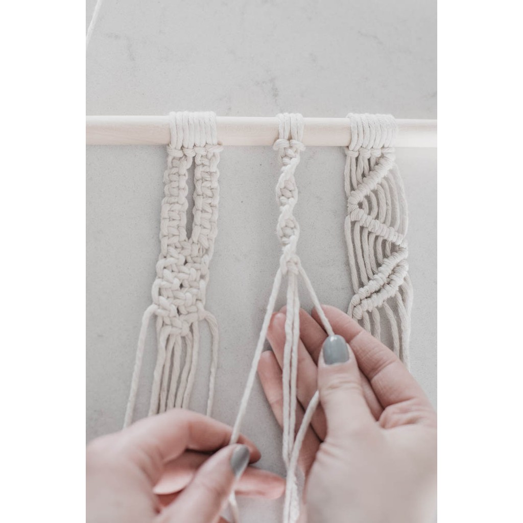 1kg dây thừng se macrame 3 xoắn 100% cotton sợi đẹp