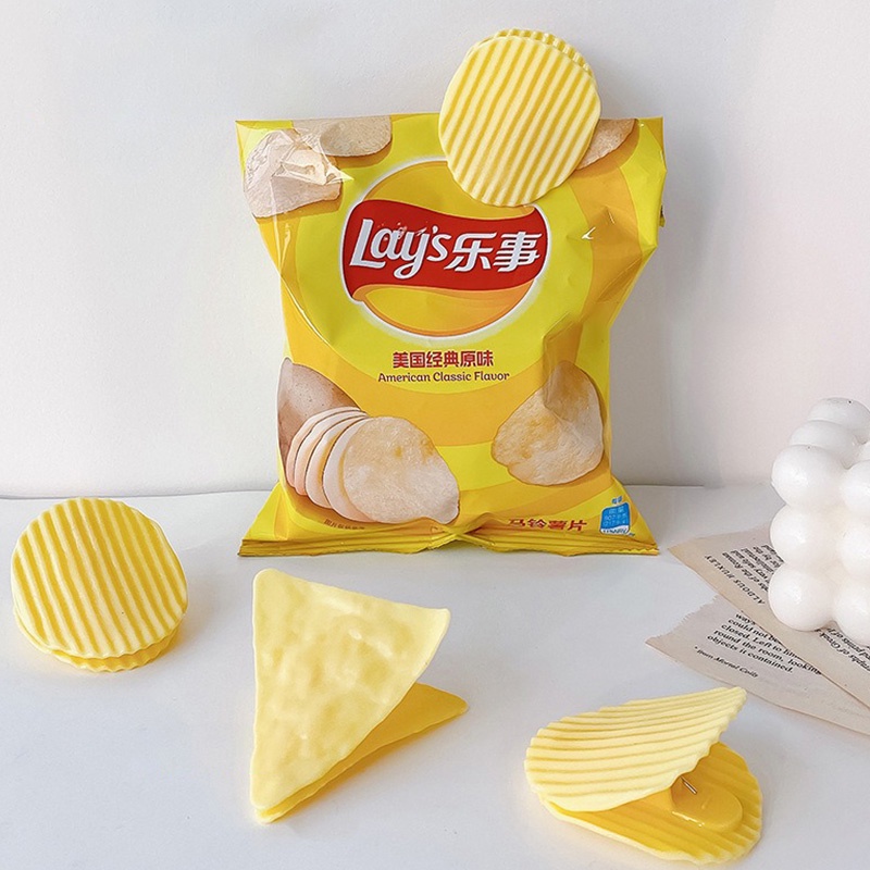 Dụng cụ kẹp miệng túi hình khoai tây chiên màu sắc sáng tạo DIY