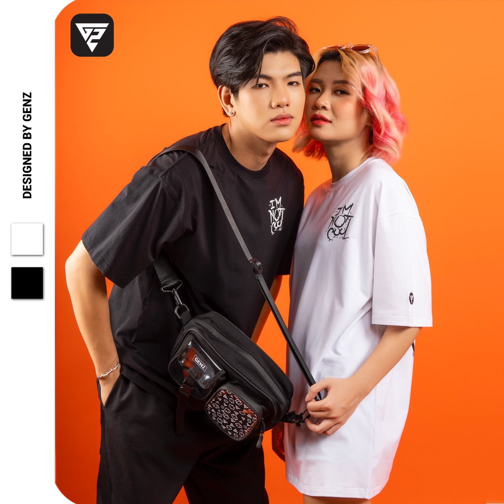 Áo thun tay lỡ GENZ phông Unisex nam nữ chất liệu Premium Cotton form rộng Im Not Cool | BigBuy360 - bigbuy360.vn
