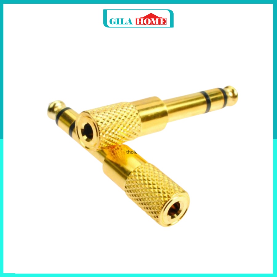 Jack Chuyển Đổi 6ly GILA HOME Chất Liệu Đồng Thau Rắn Có Độ Bền Cao Từ Cổng 3.5mm Cái Sang Cổng 6