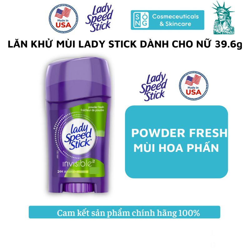 [AUTH] Sáp Khử Mùi Và Khô Thoáng Dành Cho Nữ Lady Speed Stick Mỹ 39.6g